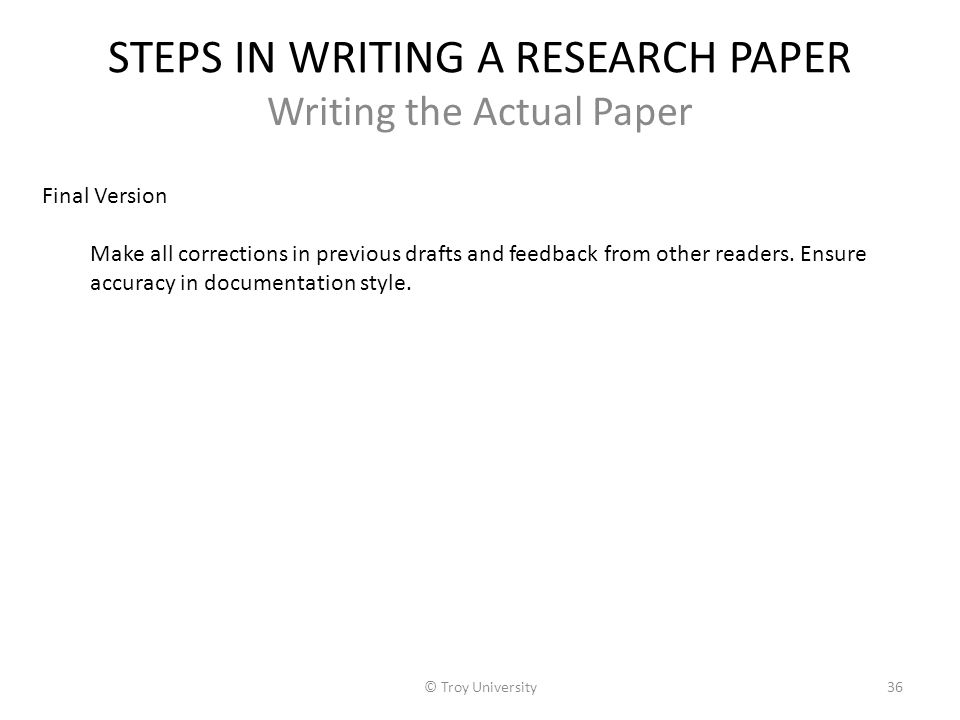 Steps to writing a research paper powerpoint